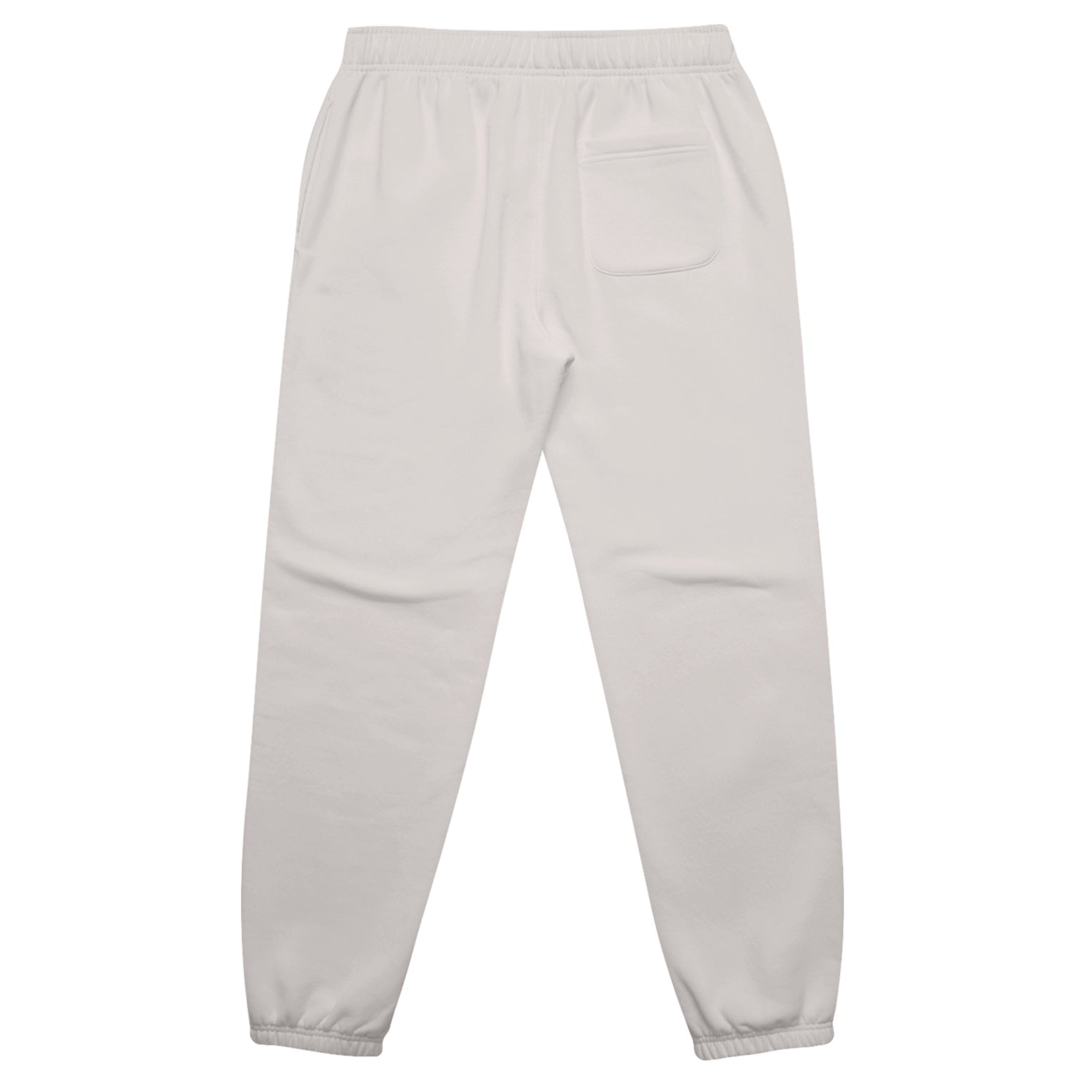 Women's relax track pants in bone with crown embroidery – back view