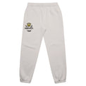 	Women's relax track pants in bone with crown embroidery – front view