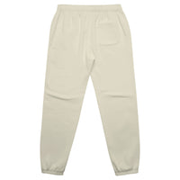 Women's relax track pants in butter with crown embroidery – back view