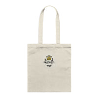 Fraĝffiti™ Parcel Tote in Cream with front-facing crown embroidery